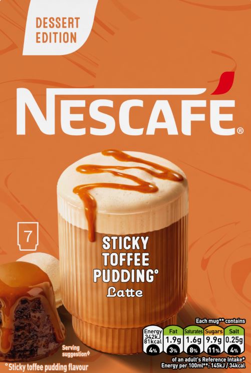 Nescafe  Toffee Pudding Latte 6 x 7pk x 20g