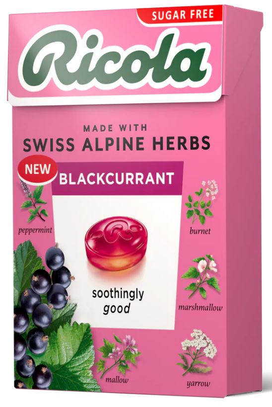 Ricola Herbal Blackcurrant sugar free 10 x 45g